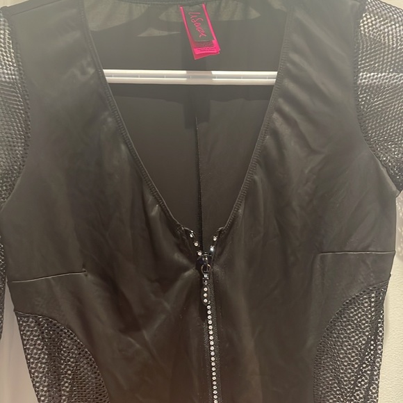 sexy mesh cutout bodysuit - Picture 4 of 9